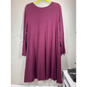 Old Navy Women's Sweater Dress Long Sleeve A-Line Burgundy Purple Size XL NWT